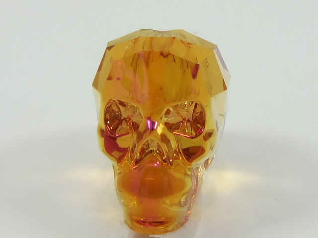 2pcs. 13mm  SKULL ASTRAL PINK BEAD European Rhinestones